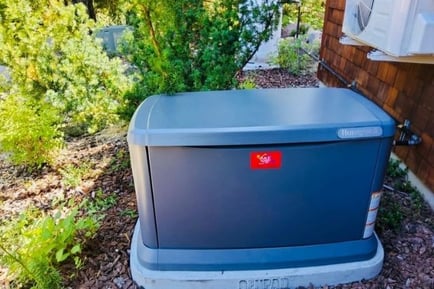 A newly installed and maintained Honeywell Generator, done by A&amp;E Plumbing, Heating and Air.