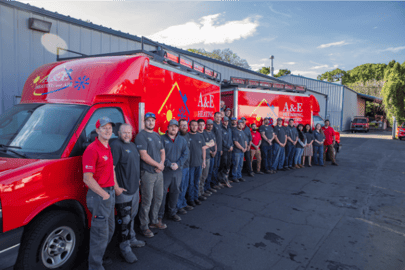 A shot of the A&amp;E Plumbing, Heating and Air team