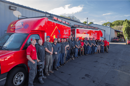 A shot of the A&amp;E Plumbing, Heating and Air team