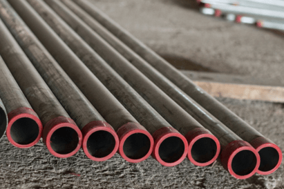 Cast iron pipes for plumbing residential use.