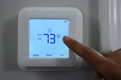 Wall-mounted Honeywell Home T9 Smart Thermostat (with Sensor).