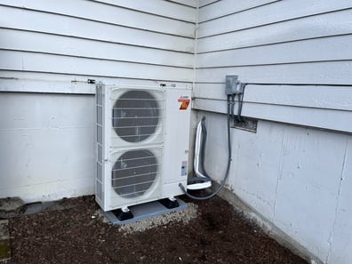 Mitsubishi HyperHeat H2i installed by A&amp;E Plumbing, Heating and Air.